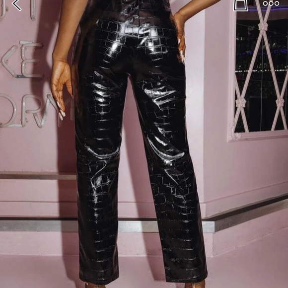 Black leather like pants. - Picture 5 of 5
